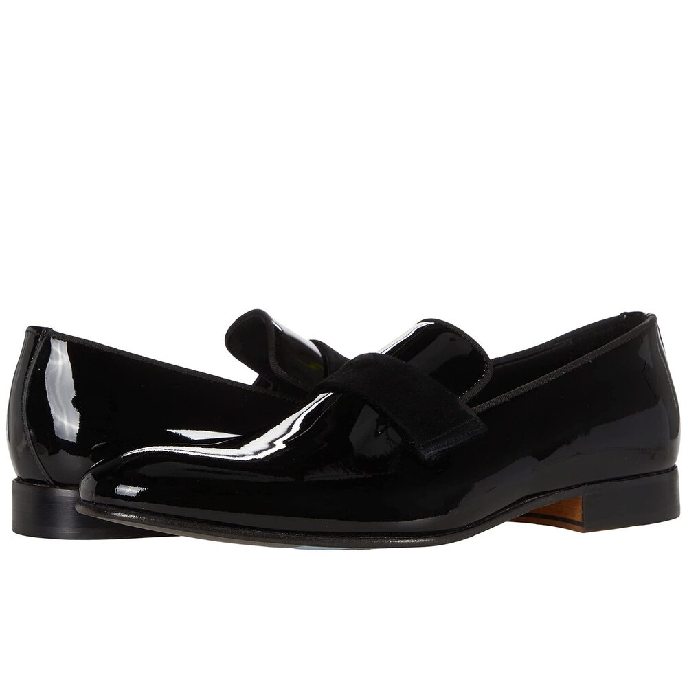 Massimo Matteo Ponte Vecchio Patent with Strap Black 7.5 D (M)
